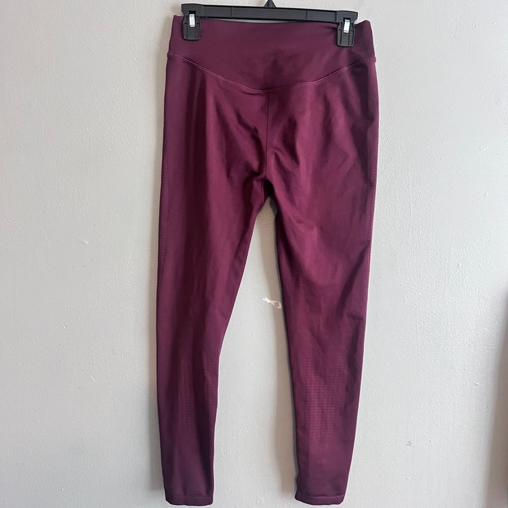 gymshark sweat seamless set (TOP AND‎ LEGGINGS) Plum Pink SIZE L - Picture 8 of 12